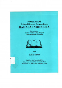 Image of PROLEKSEM Sebagai Gelagat Awalan Baru BAHASA INDONESIA